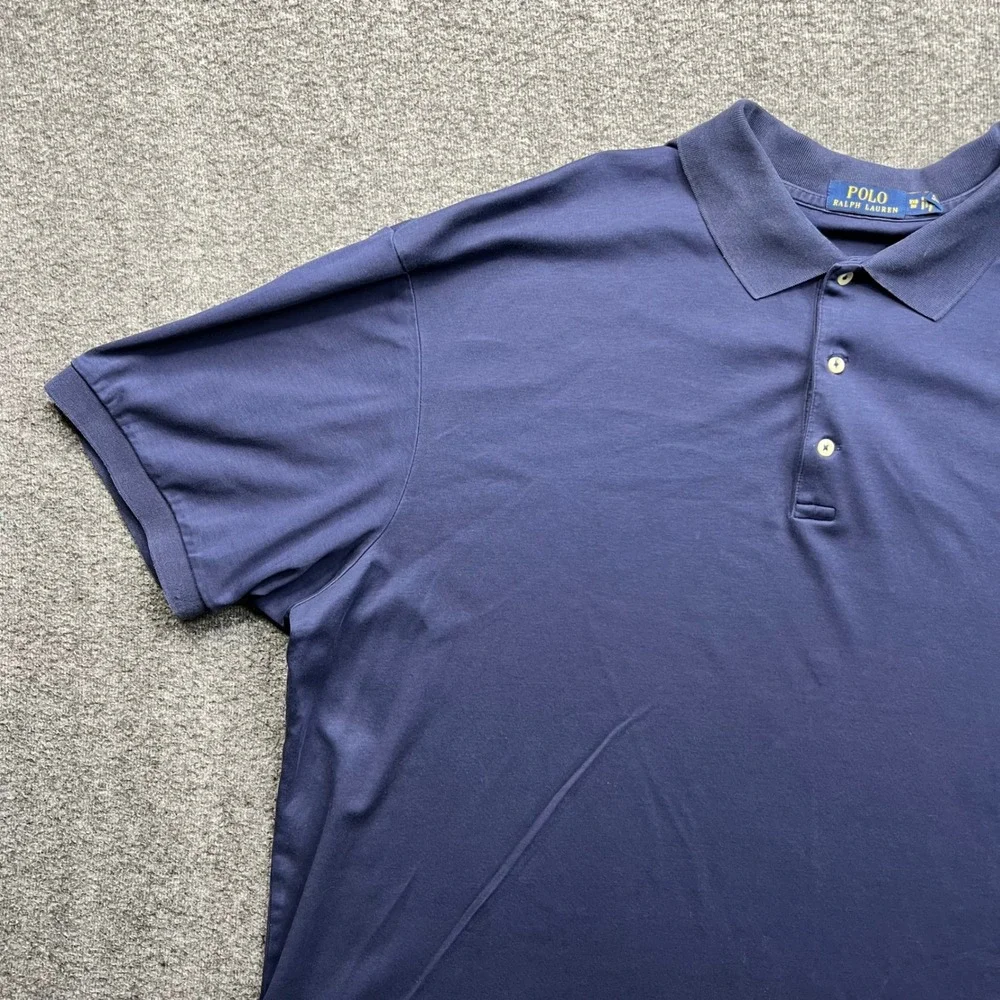 Polo Ralph Lauren Polo Shirt Mens 3XB Blue Short Sleeve Cotton Pony Logo